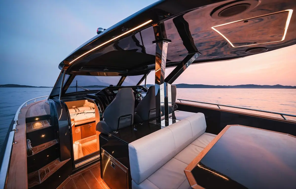Forza 37, aft deck — Yacht Hire Saint-Tropez, Saint-Tropez. Forza 37 — 20m