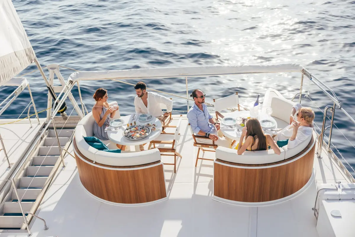 Manana Yacht, aft deck — Yacht Hire Saint-Tropez, Saint-Tropez. Manana Yacht — 20.8m