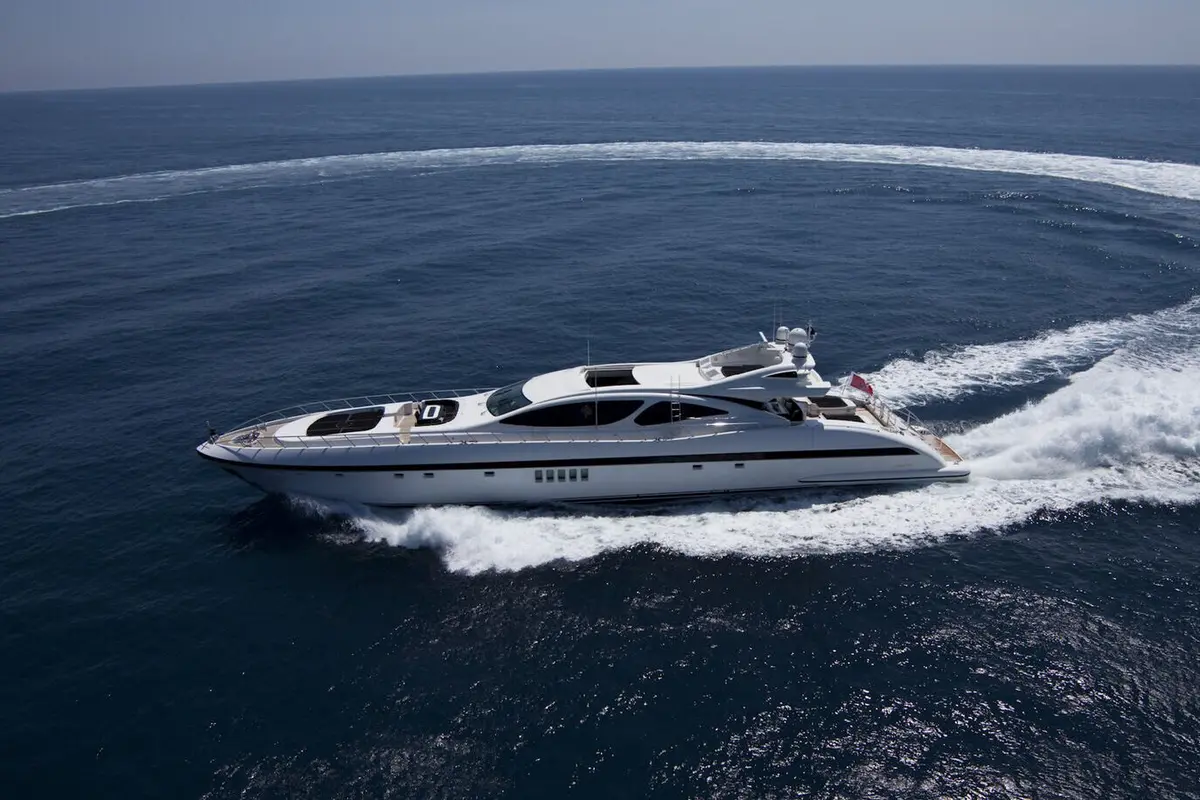 Mangusta 130, exterior — Yacht Hire Saint-Tropez, Saint-Tropez. Mangusta 130 — 40m