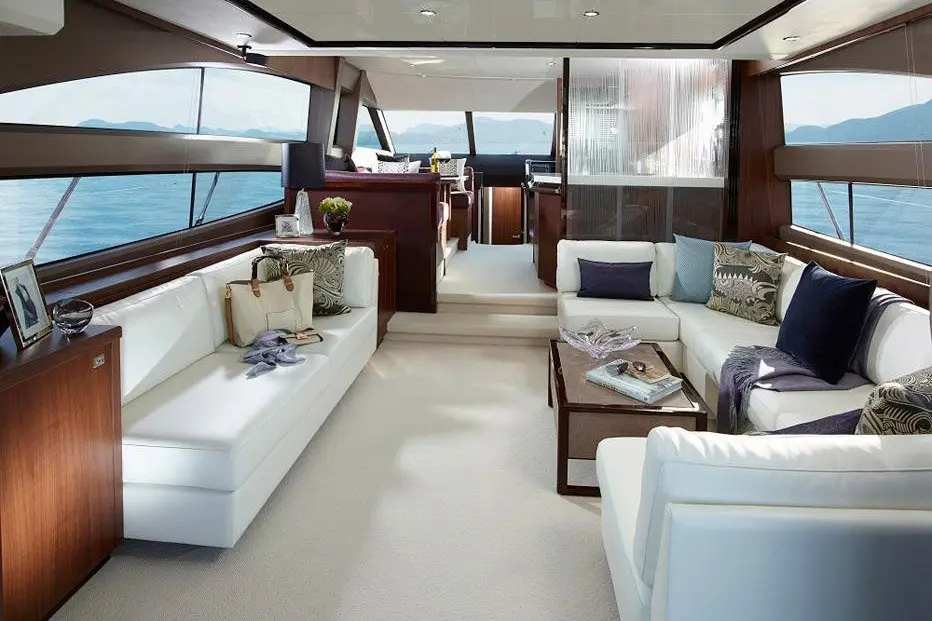 Princess 68 Fly, aft deck — Yacht Hire Saint-Tropez, Saint-Tropez. Princess 68 Fly — 21m