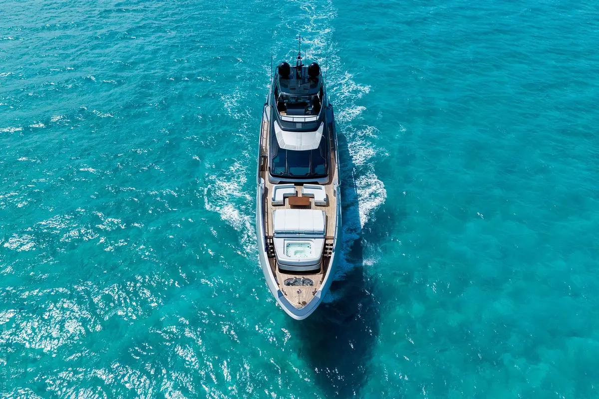 Riva 130, aft deck — Yacht Hire Saint-Tropez, Saint-Tropez. Riva 130 — 40m